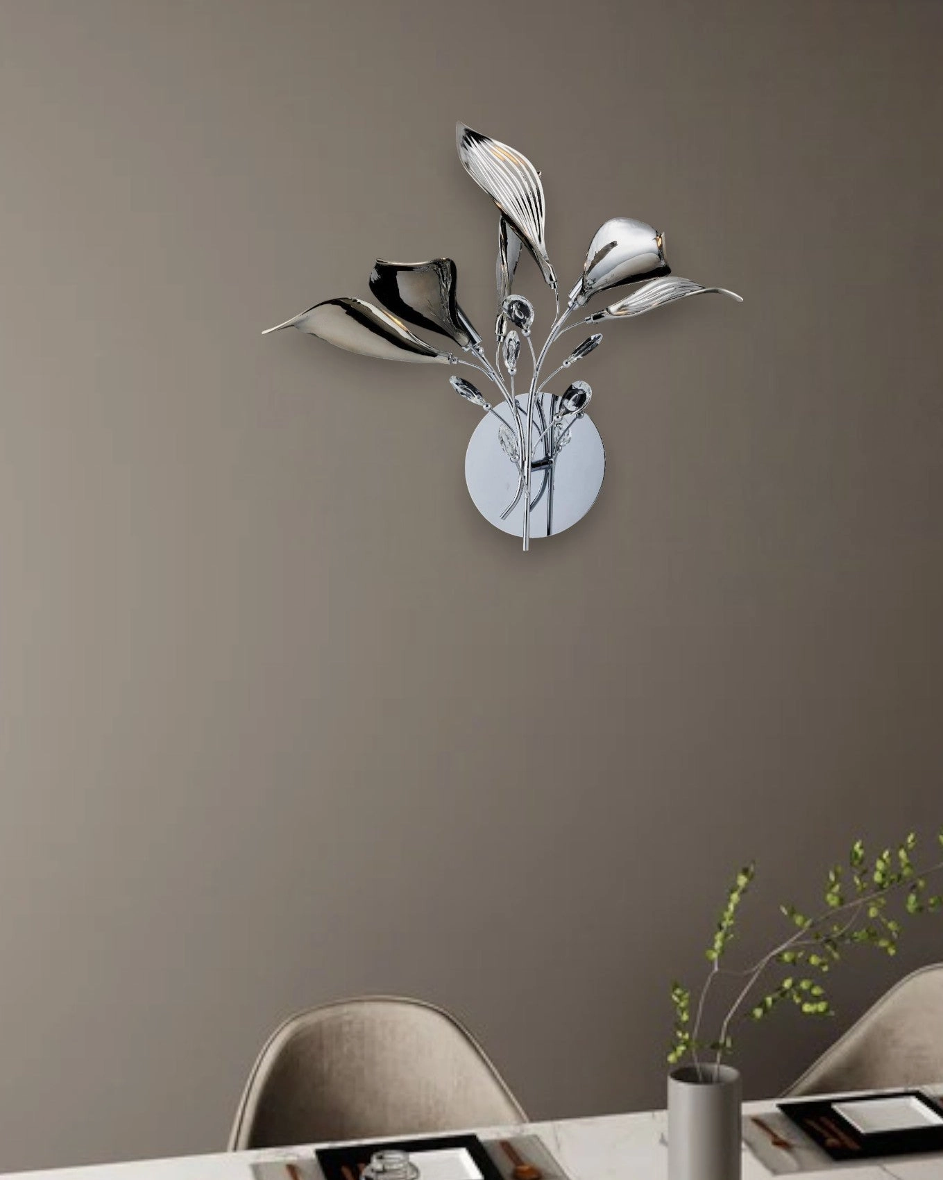 Ceramic Bloom Leaf  Wall Light-2 Bulb-Smokemodern wall lamp,smart wall lamp