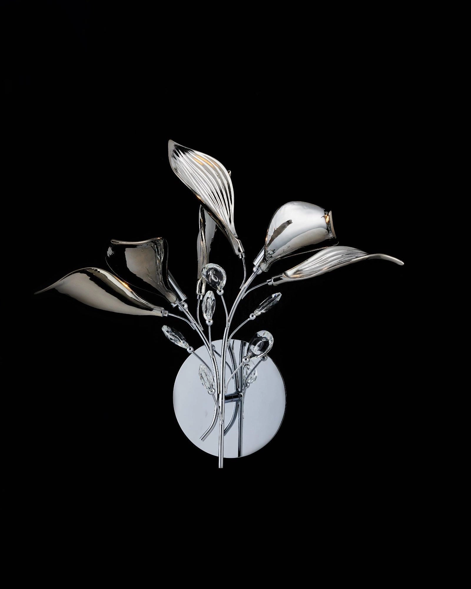 Ceramic Bloom Leaf  Wall Light-2 Bulb-Smoke