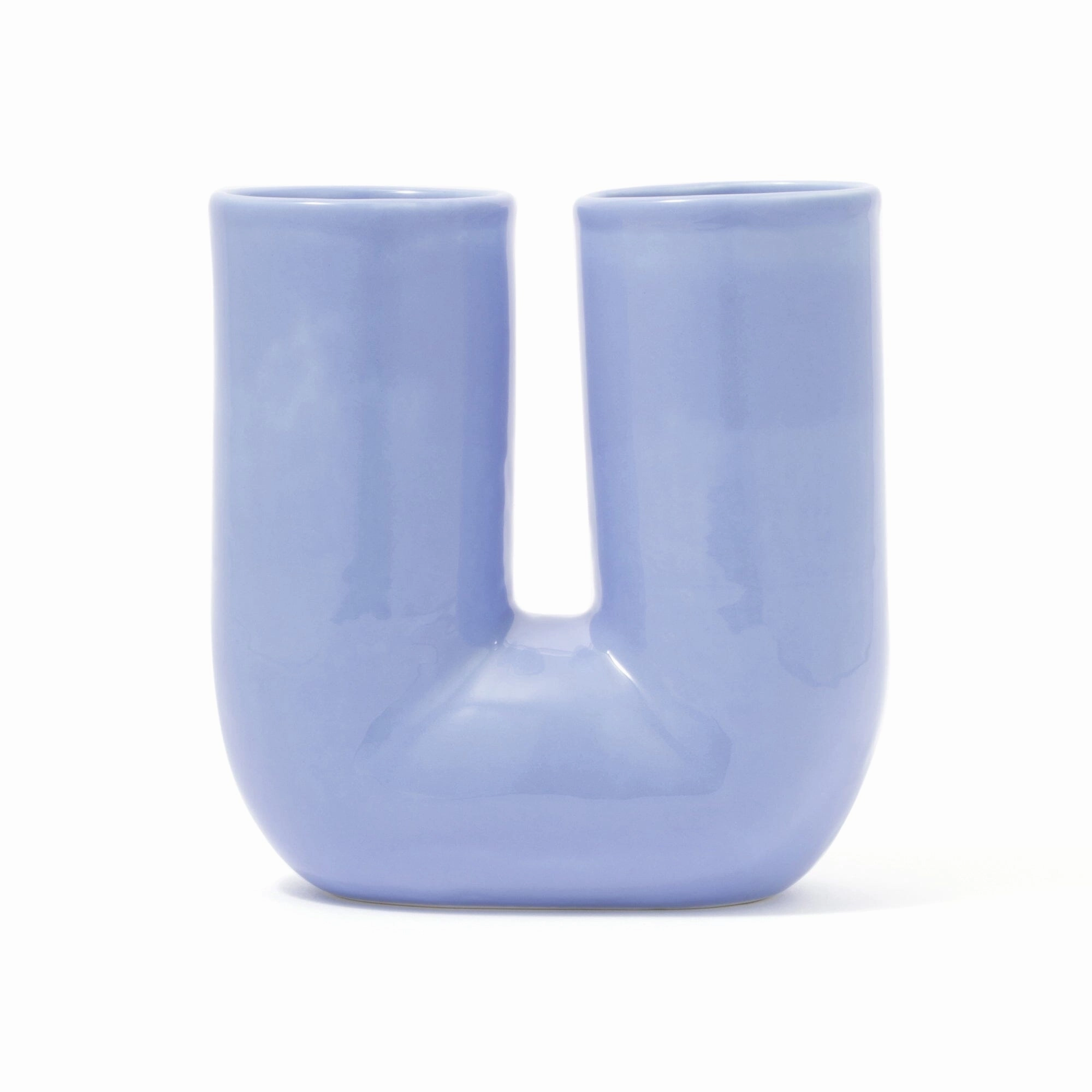 Ceramic Pop Flower Vase Medium Light Blue
