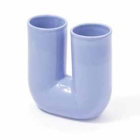Ceramic Pop Flower Vase Medium Light Bluenordic minimalist vase
