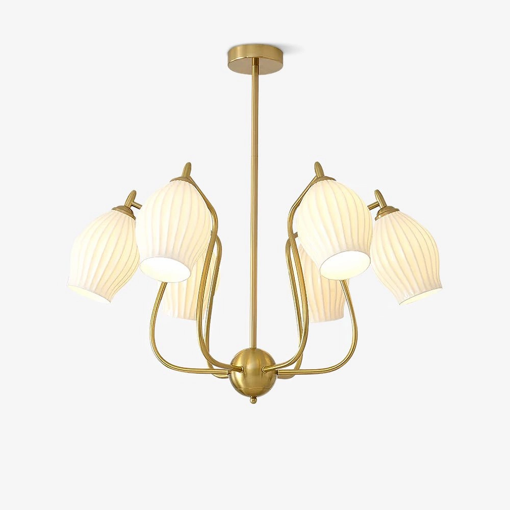 Ceramic Ribbed Chandelierrustic chandelier,bedroom chandelier 