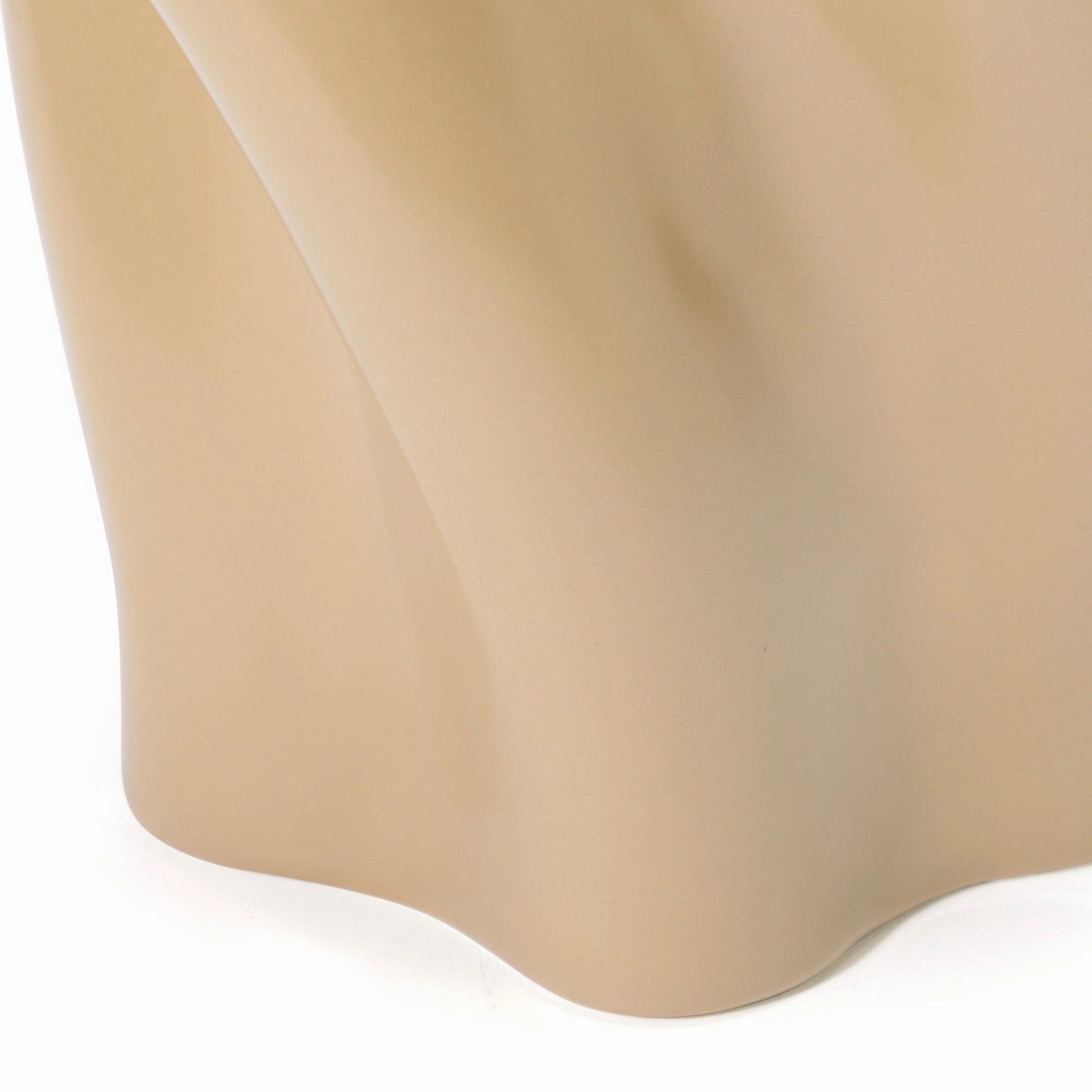 Ceramic Twist Flower Vase Large Beige