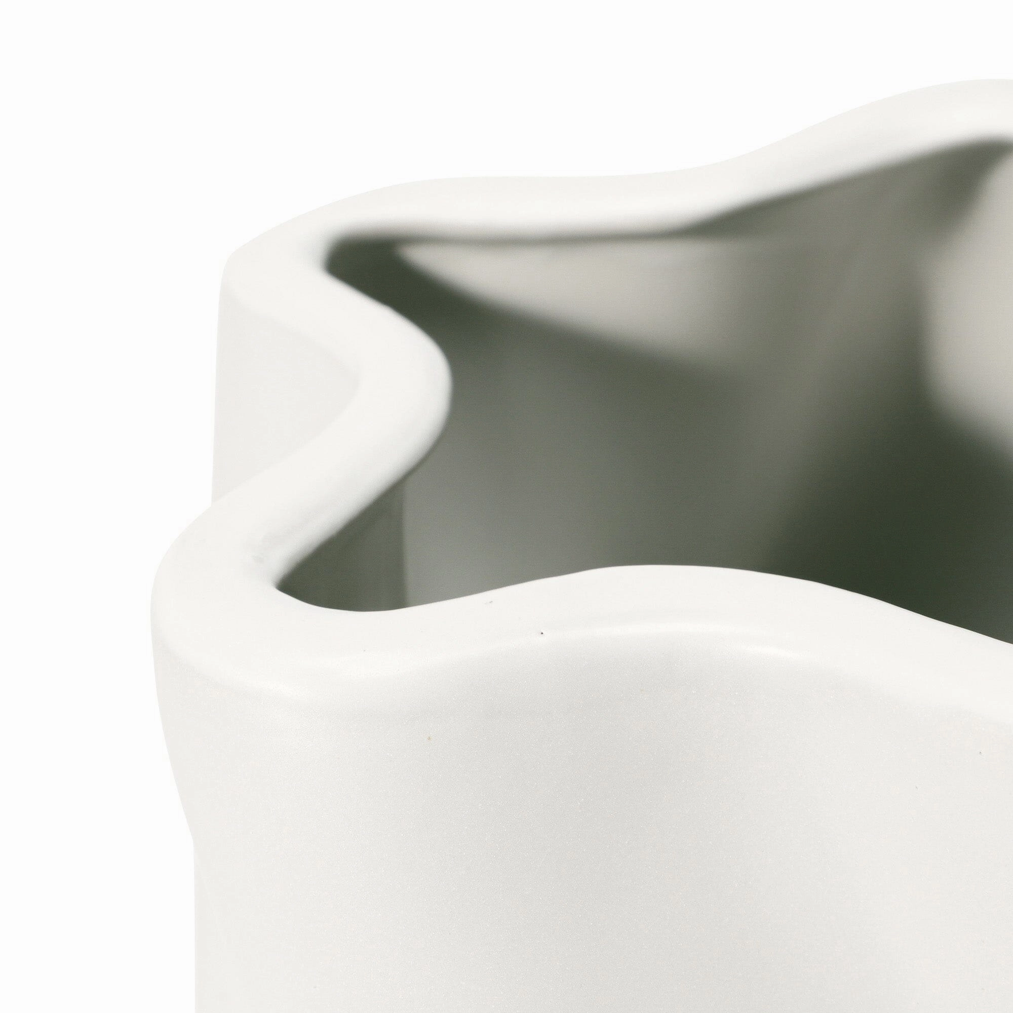 Ceramic Twist Flower Vase Large White