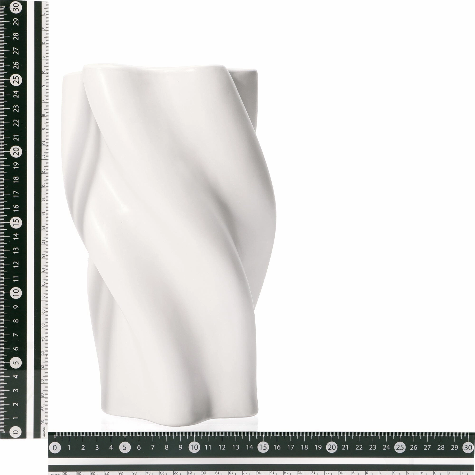 Ceramic Twist Flower Vase Large White