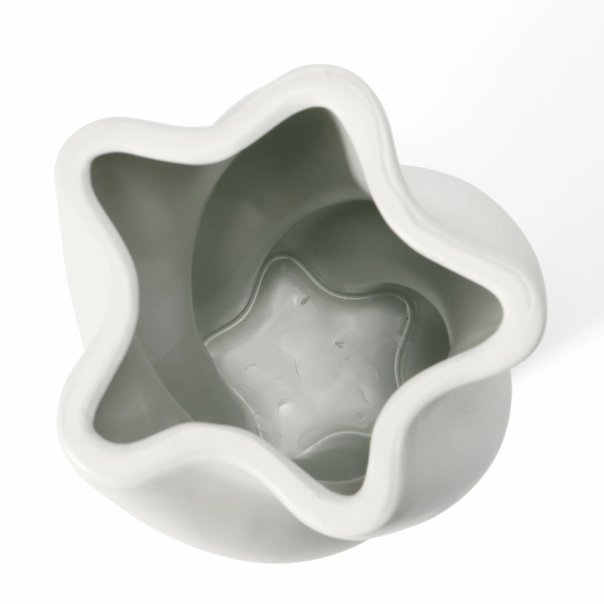 Ceramic Twist Flower Vase Large White