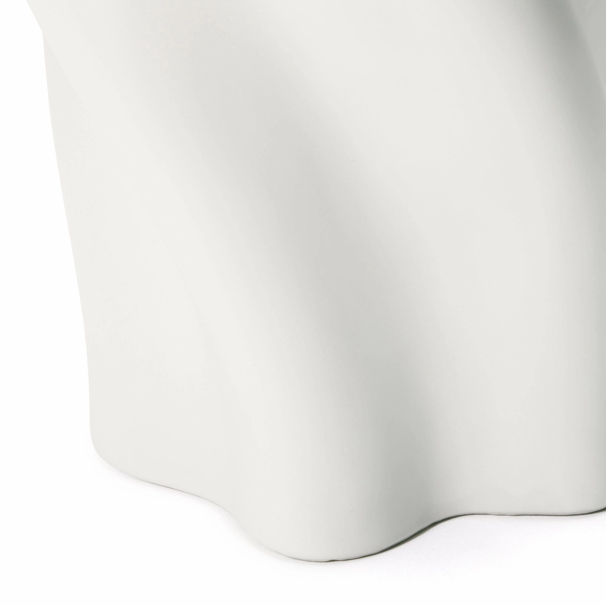 Ceramic Twist Flower Vase Large White