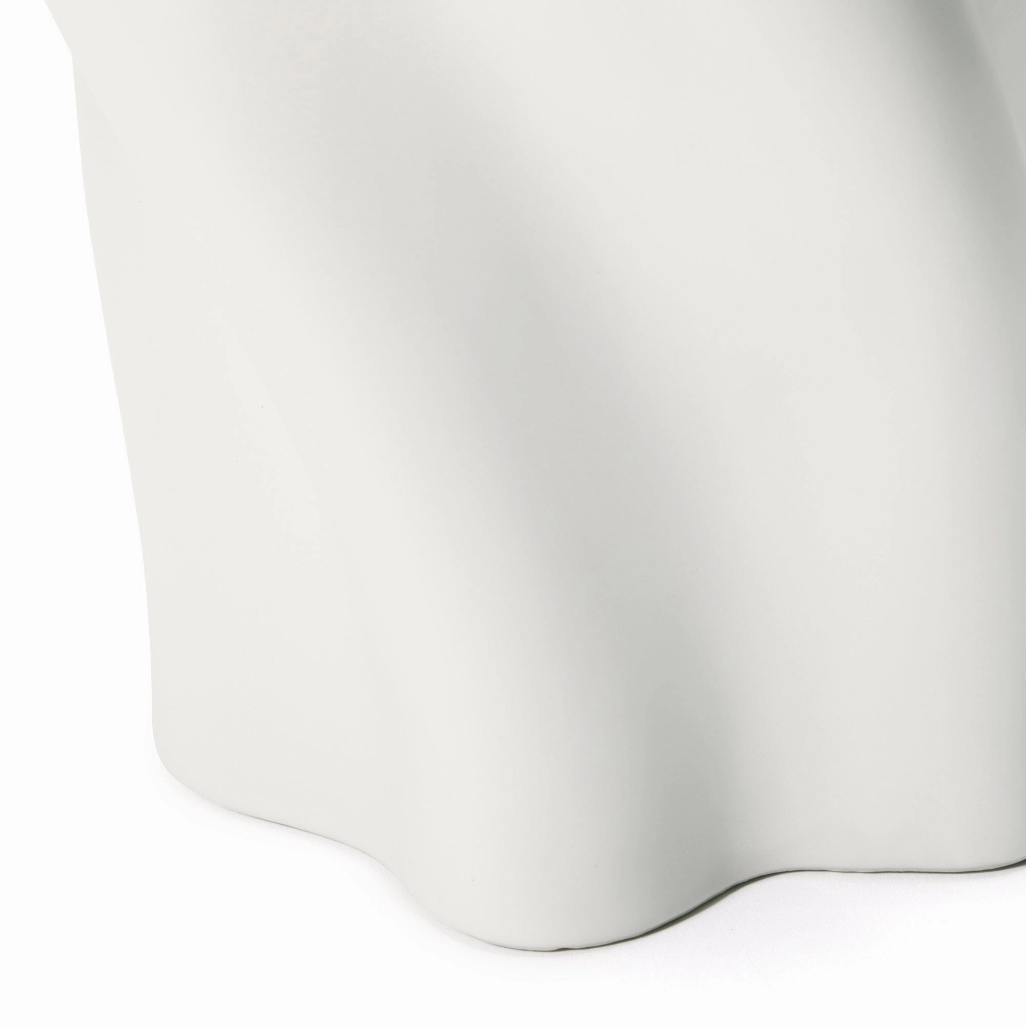 Ceramic Twist Flower Vase Large White