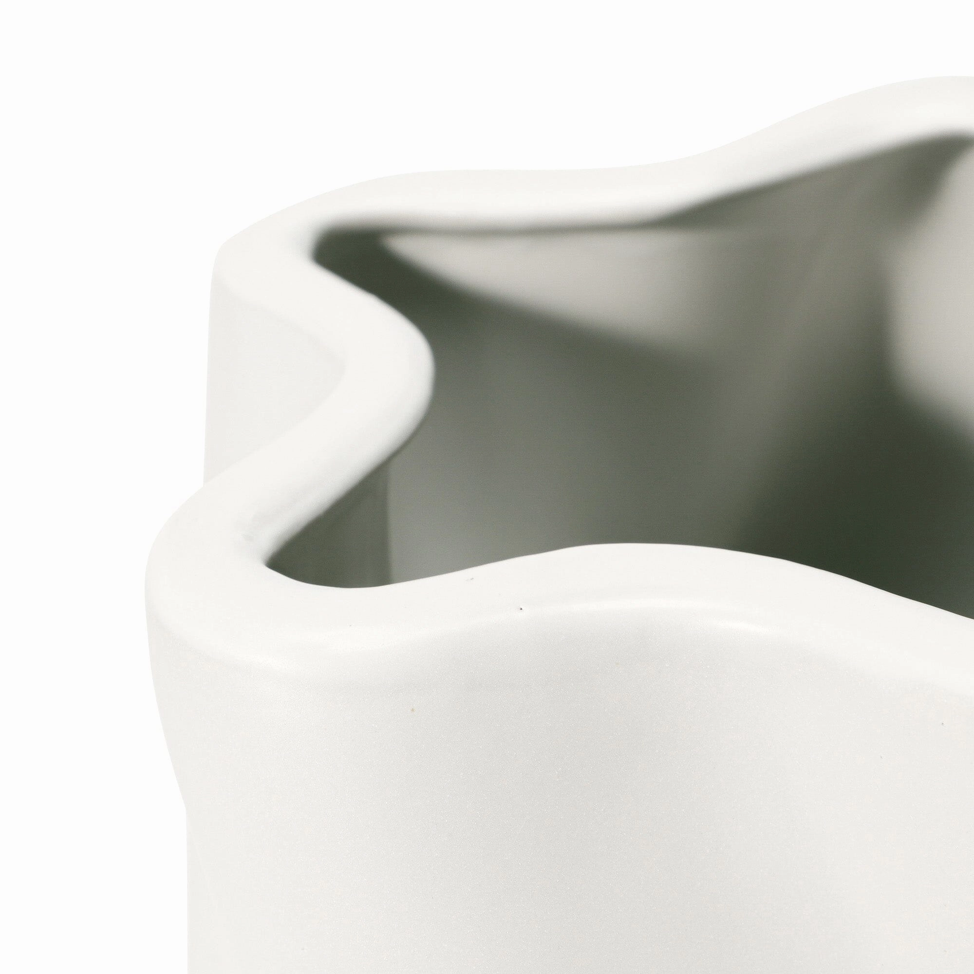 Ceramic Twist Flower Vase Large White