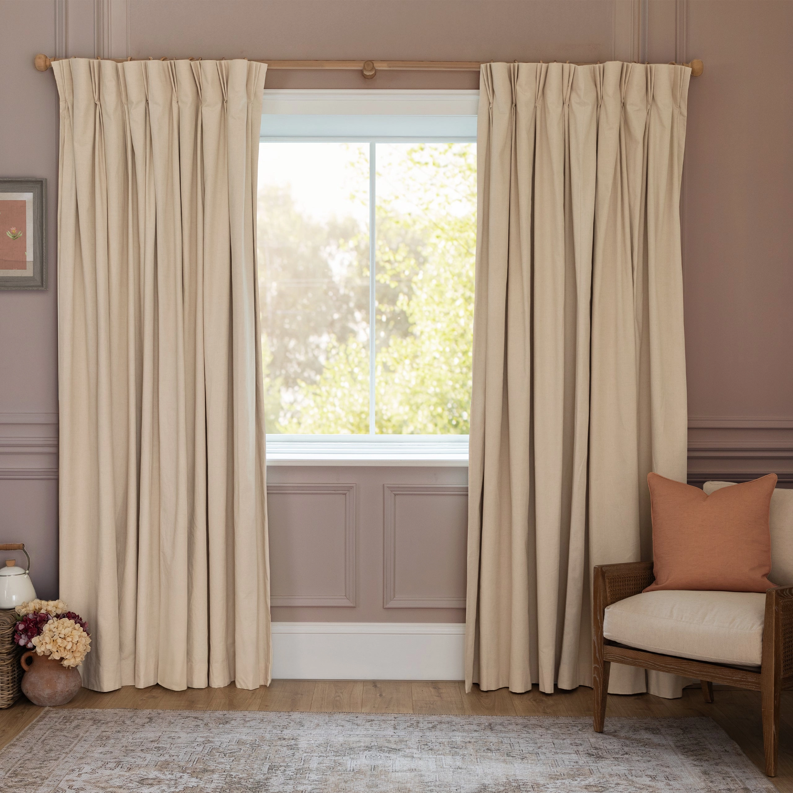 Cervino Woven Jacquard Made to Measure Curtains Plum