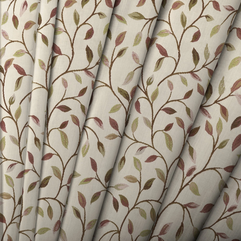 Cervino Woven Jacquard Made to Measure Roman Blinds Cream Aubergine