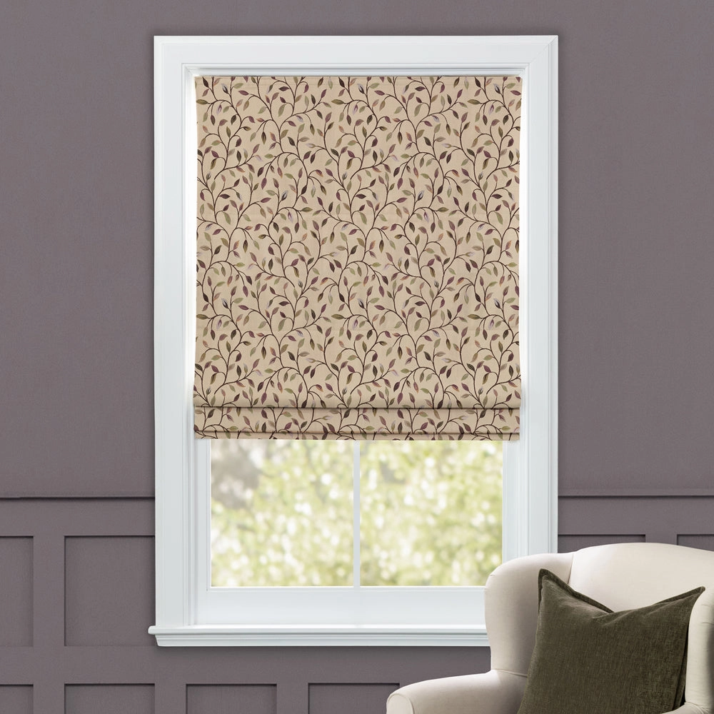 Cervino Woven Jacquard Made to Measure Roman Blinds Cream Heather