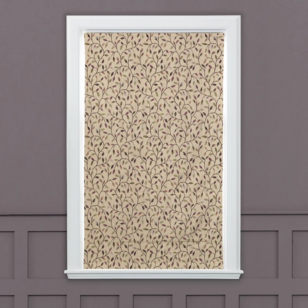 Cervino Woven Jacquard Made to Measure Roman Blinds Cream Heather