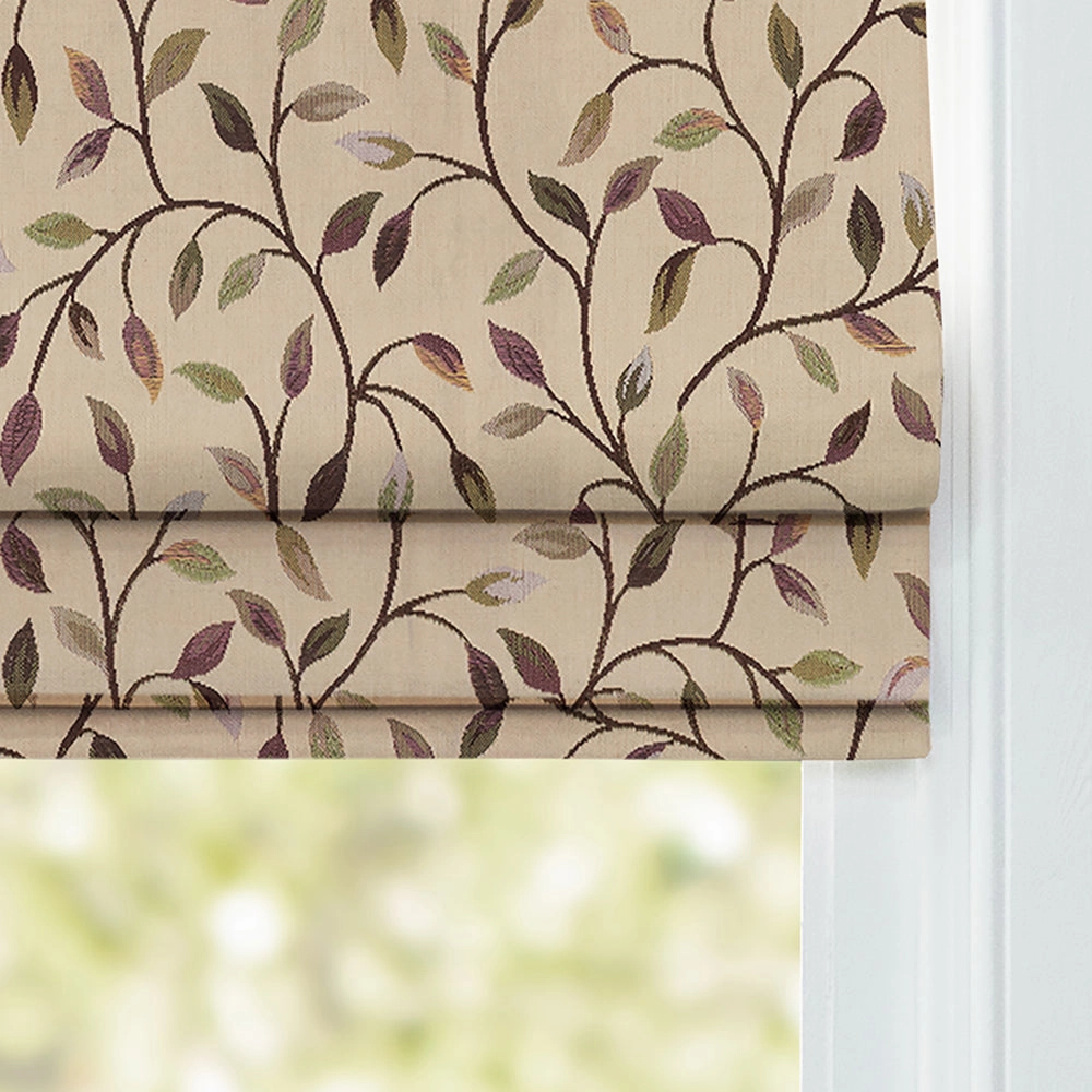 Cervino Woven Jacquard Made to Measure Roman Blinds Cream Heather