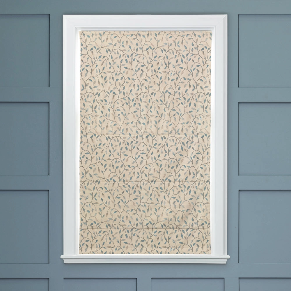Cervino Woven Jacquard Made to Measure Roman Blinds Duck Egg