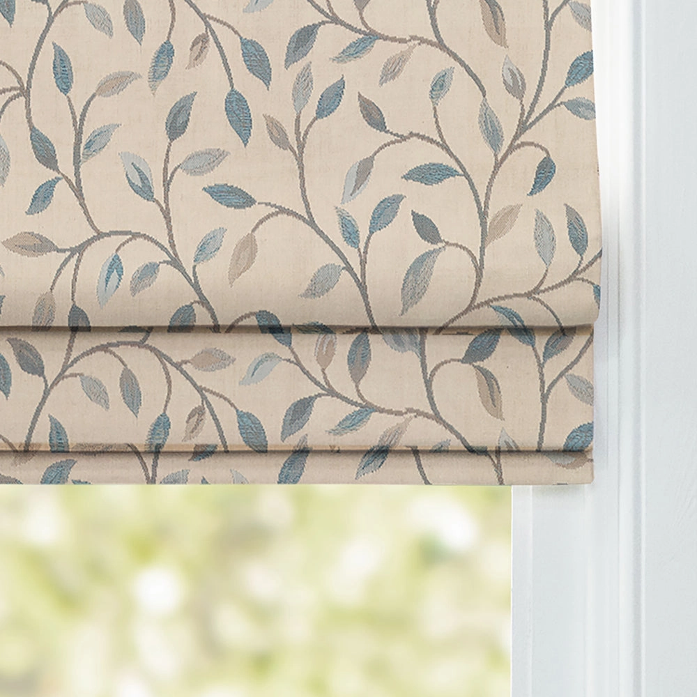 Cervino Woven Jacquard Made to Measure Roman Blinds Duck Egg