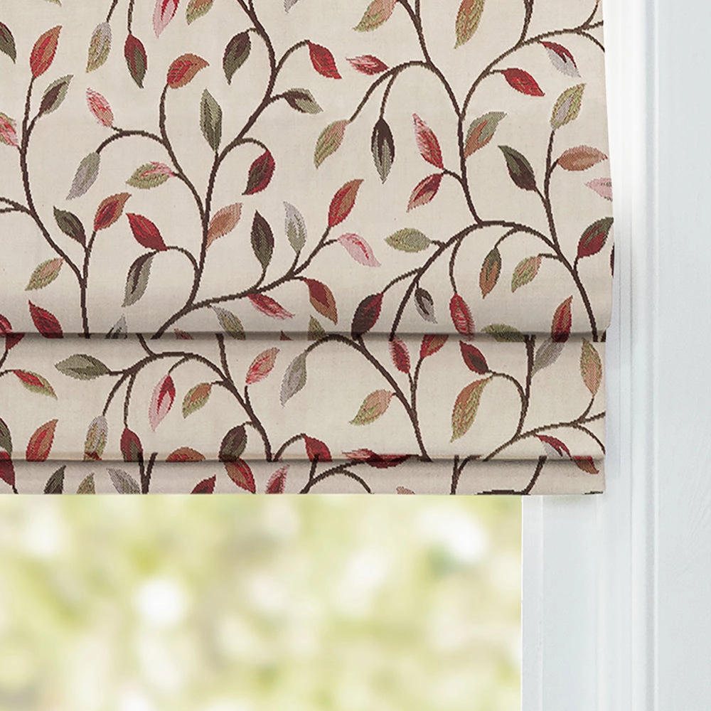 Cervino Woven Jacquard Made to Measure Roman Blinds Fire