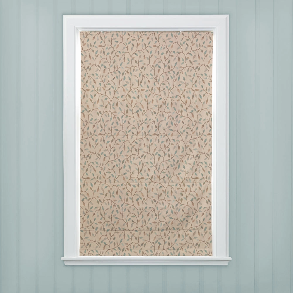 Cervino Woven Jacquard Made to Measure Roman Blinds Robins Egg