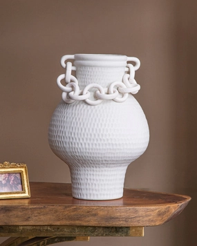 Chained Grace Ceramic Vase - Whitehome decor ,wall decor 
