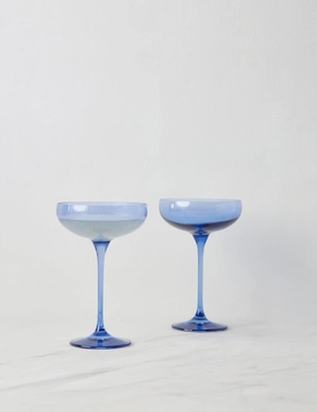 Champagne Coupes (Set of 2) by Estelle Colored Glasshome decor ,wall decor 