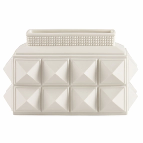 Charade Studded Low Vasehandmade ceramic dinnerware set