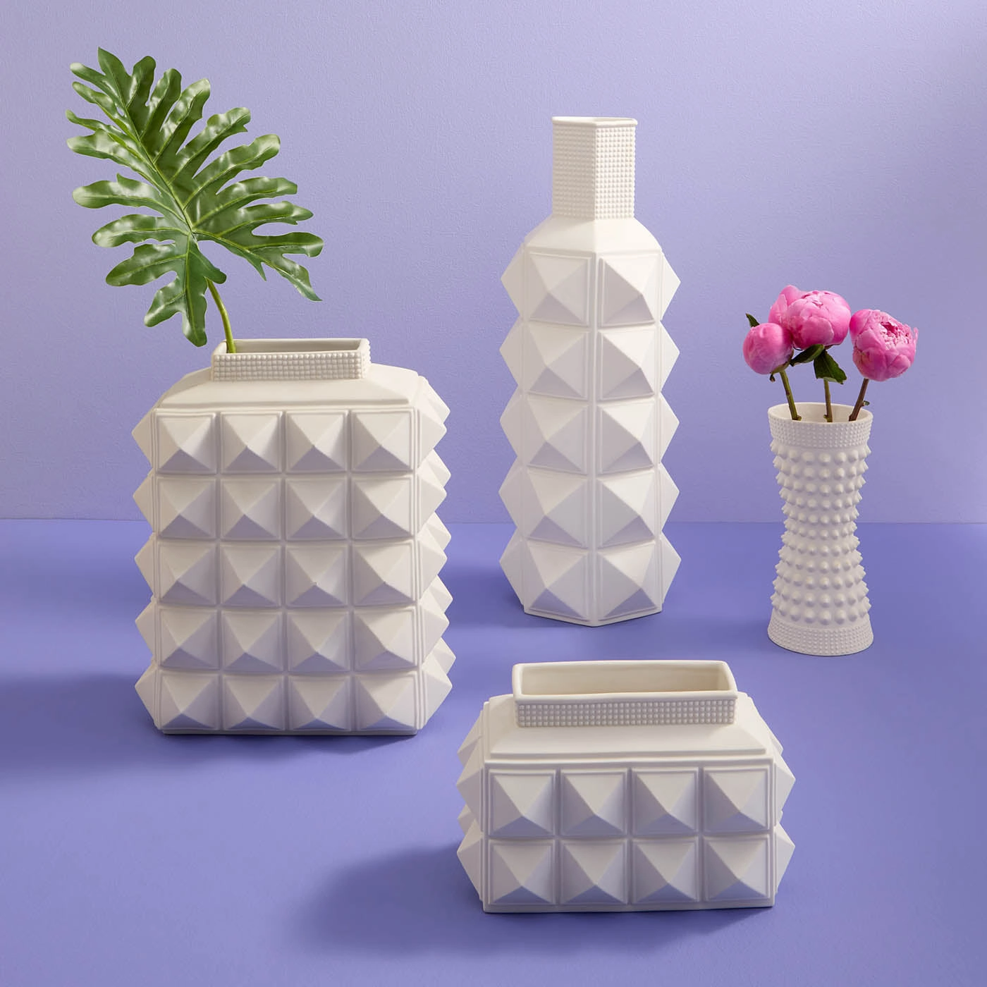 Charade Studded Low Vase