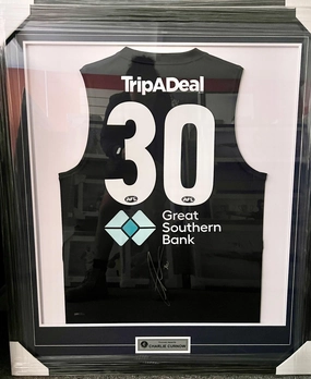 CHARLIE CURNOW SIGNED JERSEY FRAMEDhandmade souvenirs