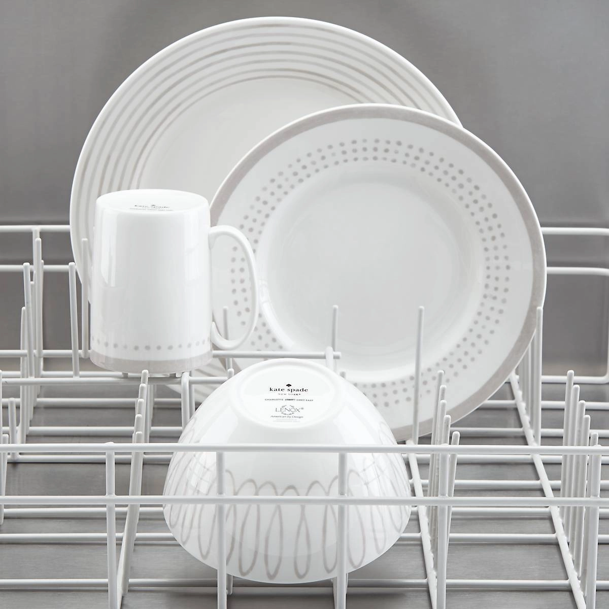 Charlotte Street Grey East 4-Piece Place Setting
