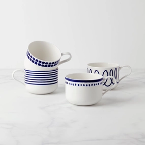Charlotte Street Mugs - Set of 4modern kitchen decor ,kitchen dinner set ,dinnerware 
