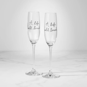 Charmed Life 2-Piece Toasting Flutesvalentine's day decorations ,valentine's centerpiece 