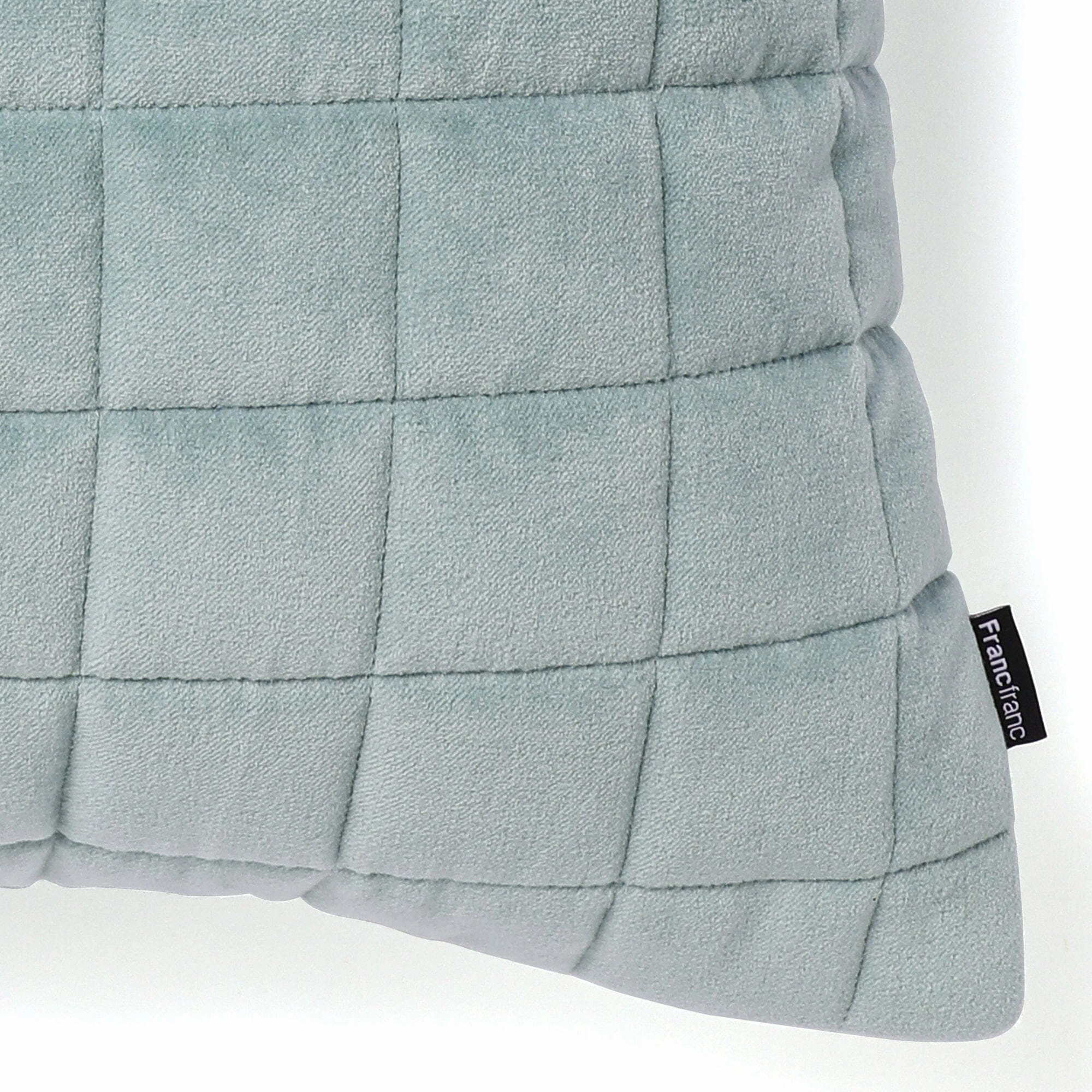 Check Quilt Cushion Cover 450 X 450 Blue