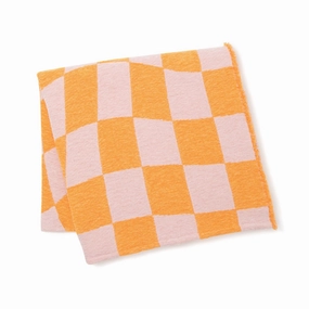 Checkerboard Throw 1700 X 1300 Pink X Orangebedding sets ,throw blankets 
