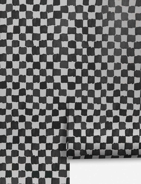 Checkerboard Wallpaper by Sarah Sherman Samuelnordic style wall decor