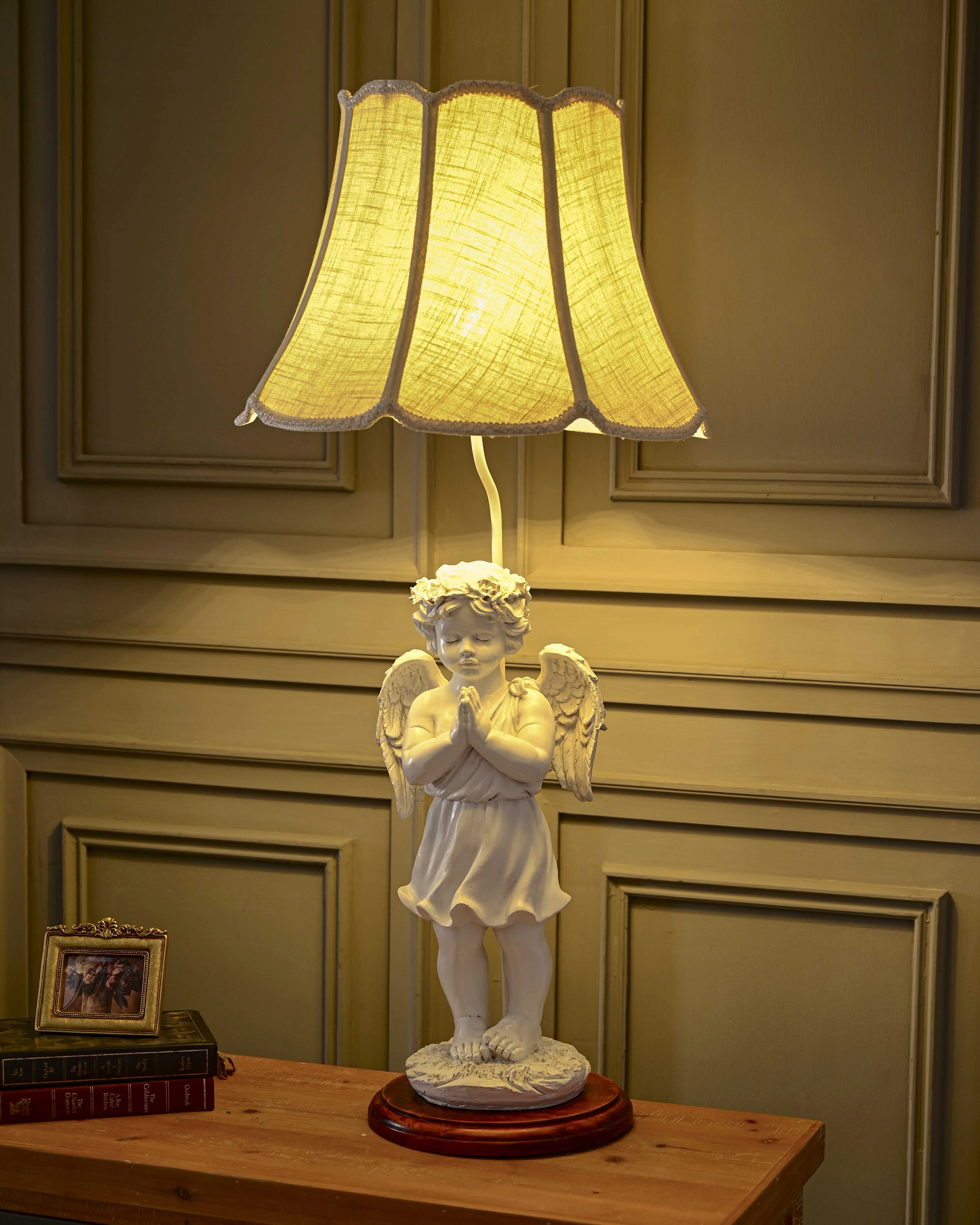 Cherished Prayers Angel Cherub Table Lamp