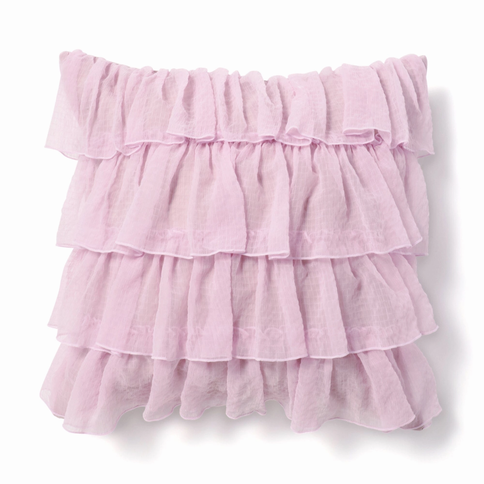 Chiffon Frill Cushion Cover 450 x 450  Purplebedding sets ,throw blankets 