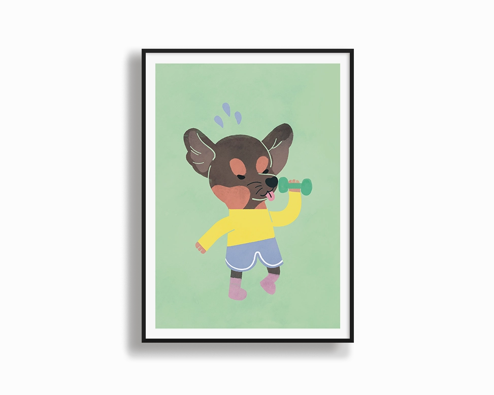 Chihuahuamodern abstract painting decor