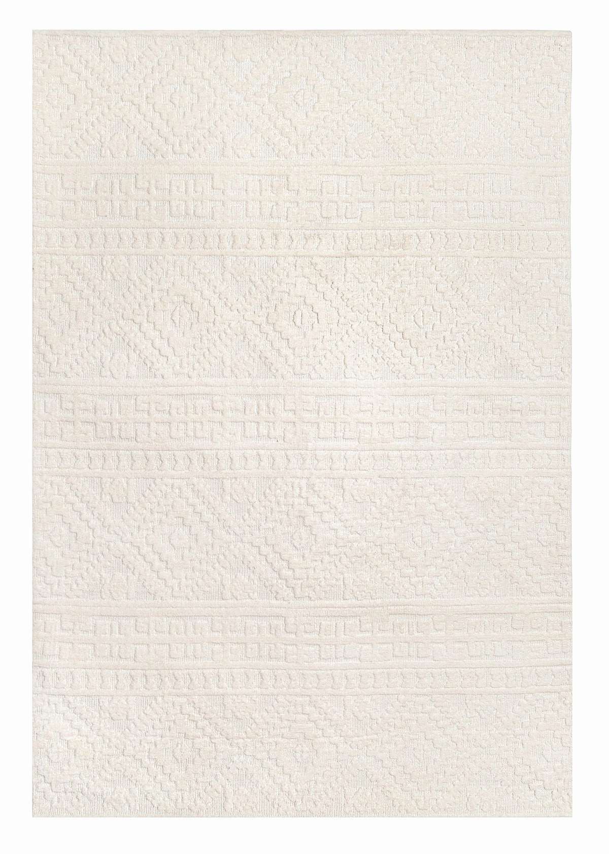 Chloe Cream Tribal Textured Rug *NO RETURNS UNLESS FAULTYmodern color block patchwork rug