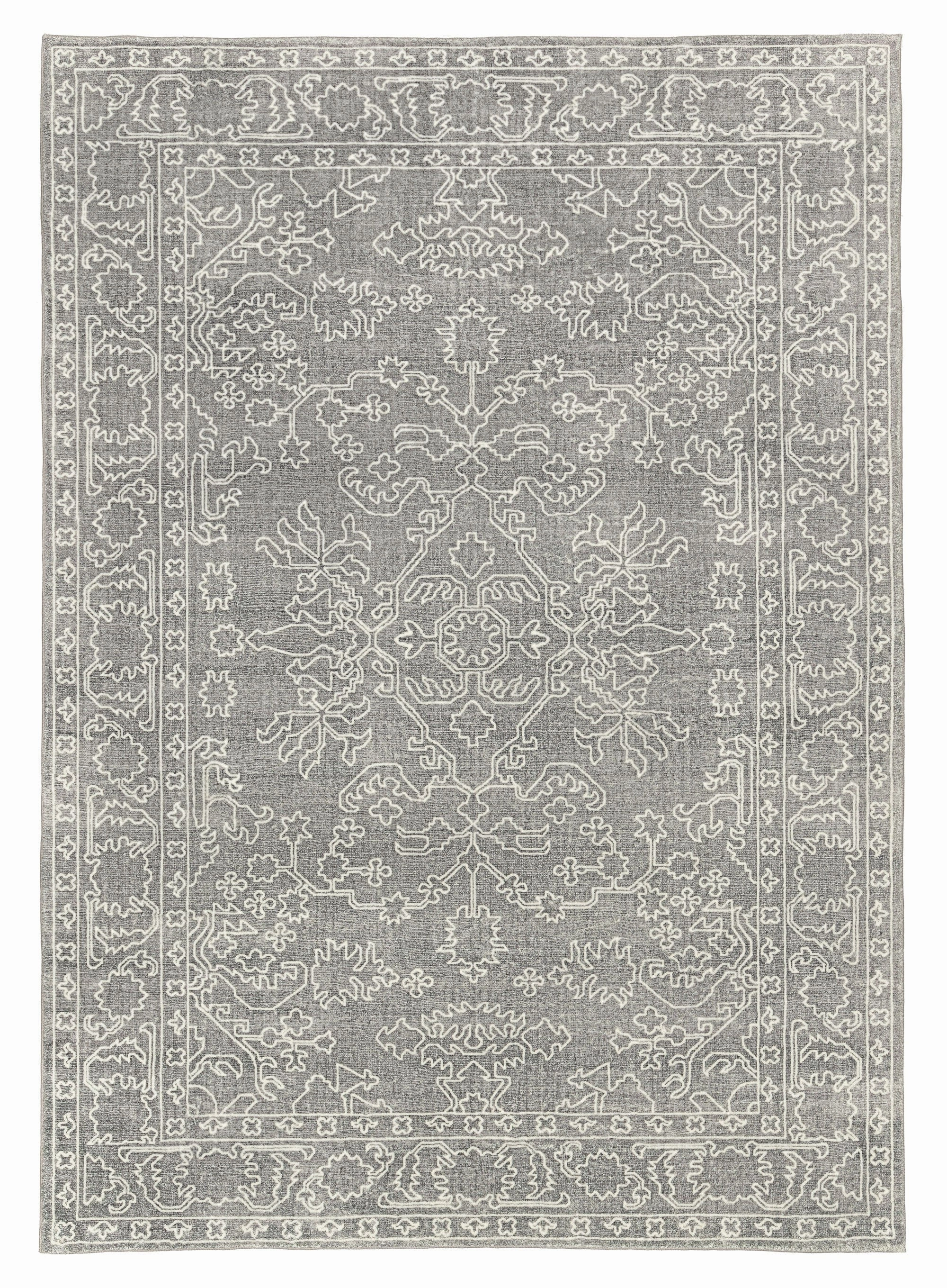 Chrissy Dark Grey Cream Traditional Distressed Washable Rug *NO RETURNS UNLESS FAULTYmodern color block patchwork rug