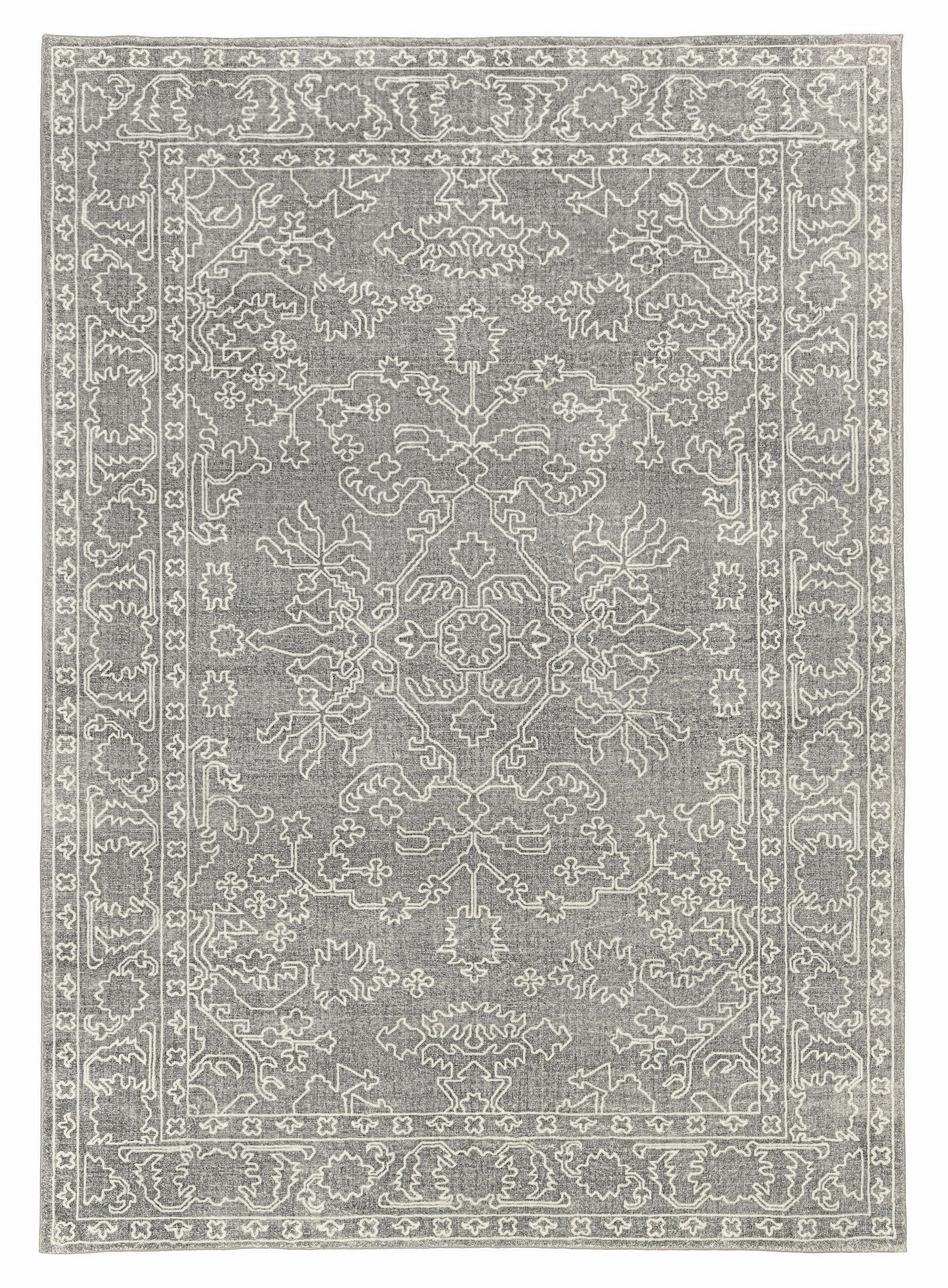 Chrissy Dark Grey Cream Traditional Distressed Washable Rug *NO RETURNS UNLESS FAULTYmodern color block patchwork rug