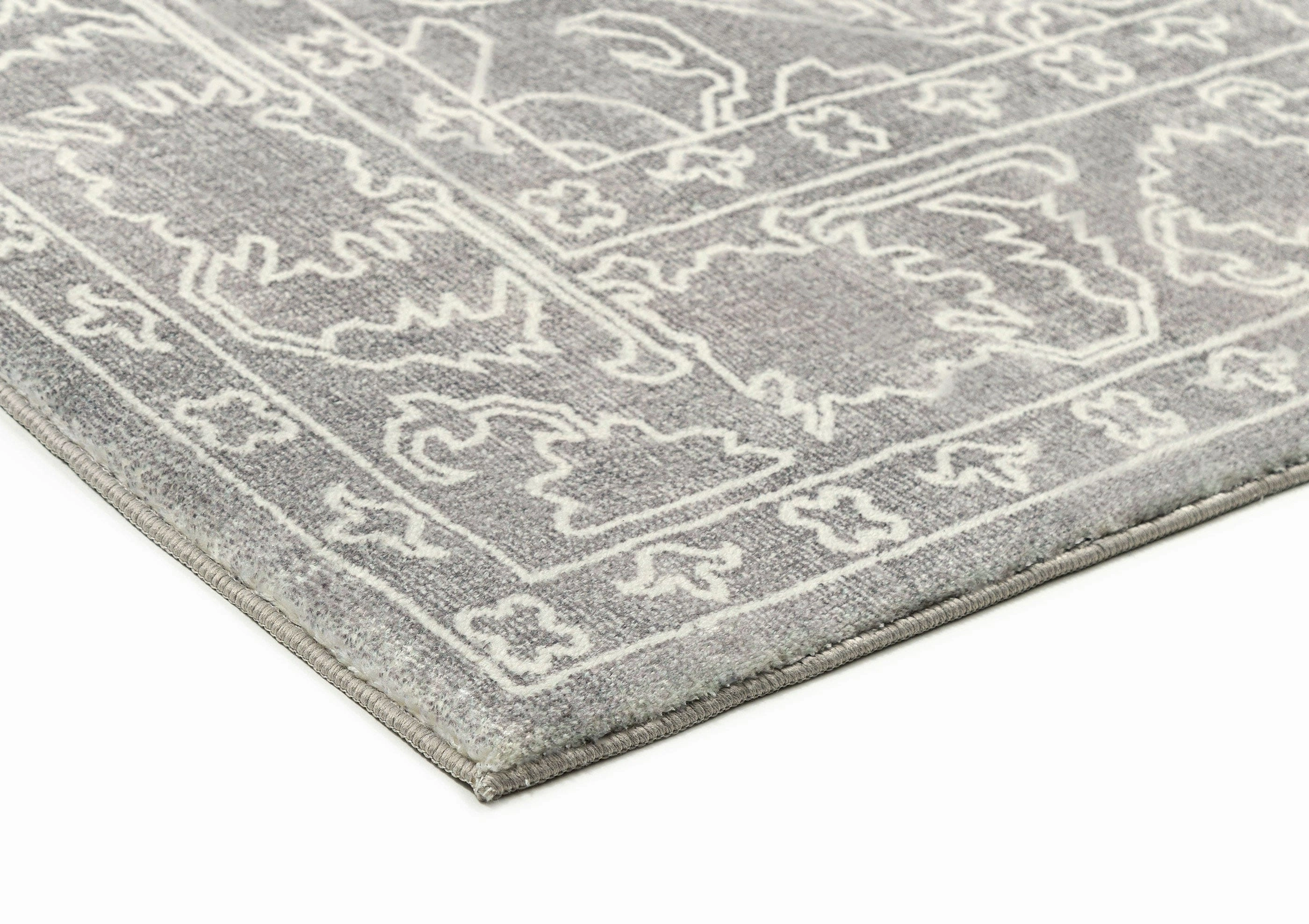 Chrissy Dark Grey Cream Traditional Distressed Washable Rug *NO RETURNS UNLESS FAULTY