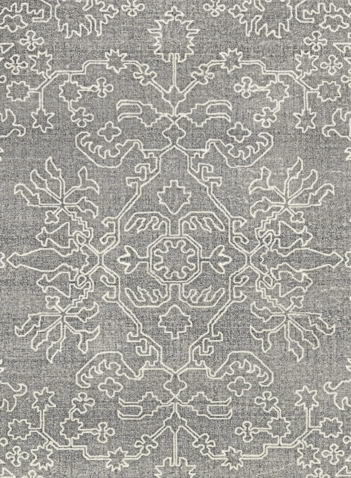 Chrissy Dark Grey Cream Traditional Distressed Washable Rug *NO RETURNS UNLESS FAULTY