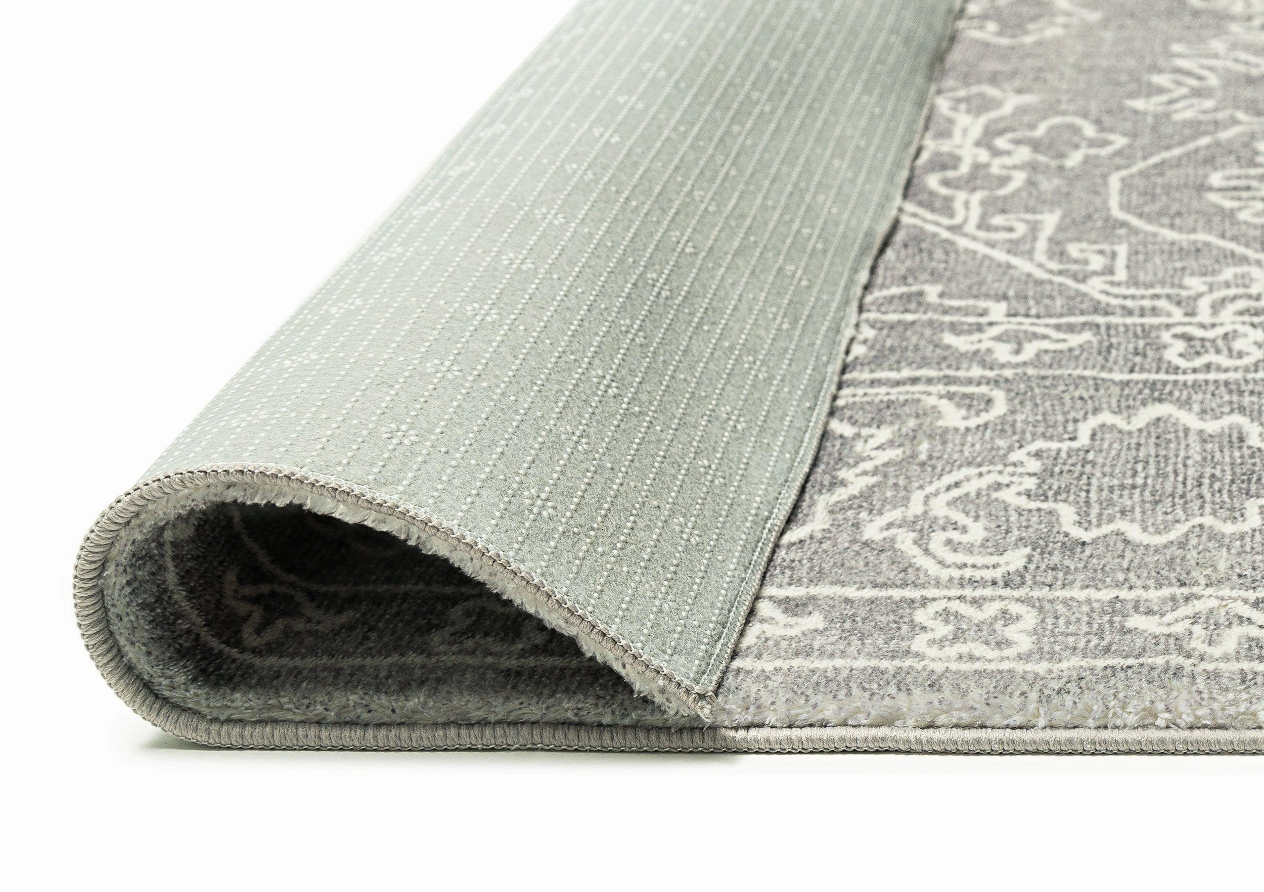 Chrissy Dark Grey Cream Traditional Distressed Washable Rug *NO RETURNS UNLESS FAULTY
