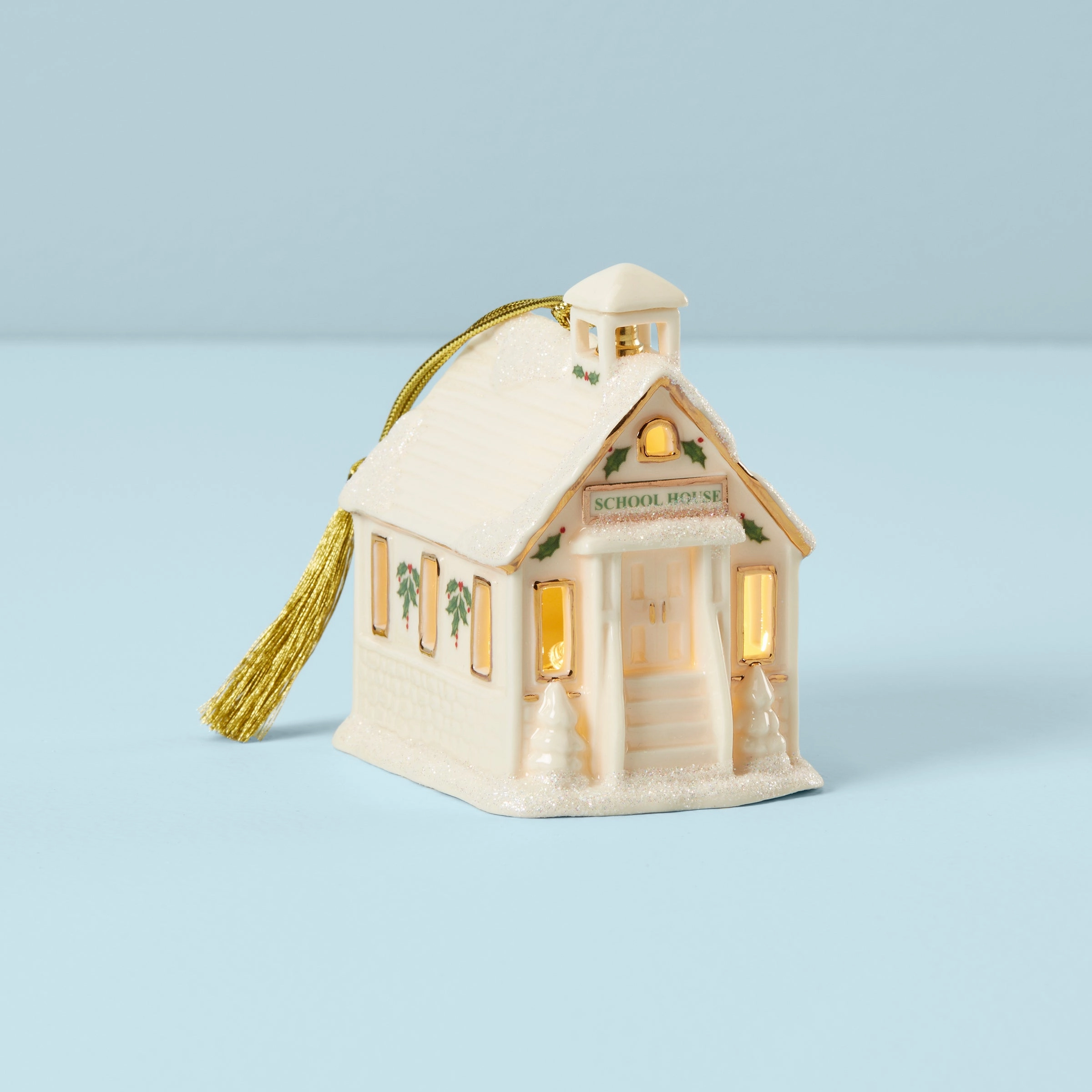 Christmas Village School Lit Ornamenthome decorative items