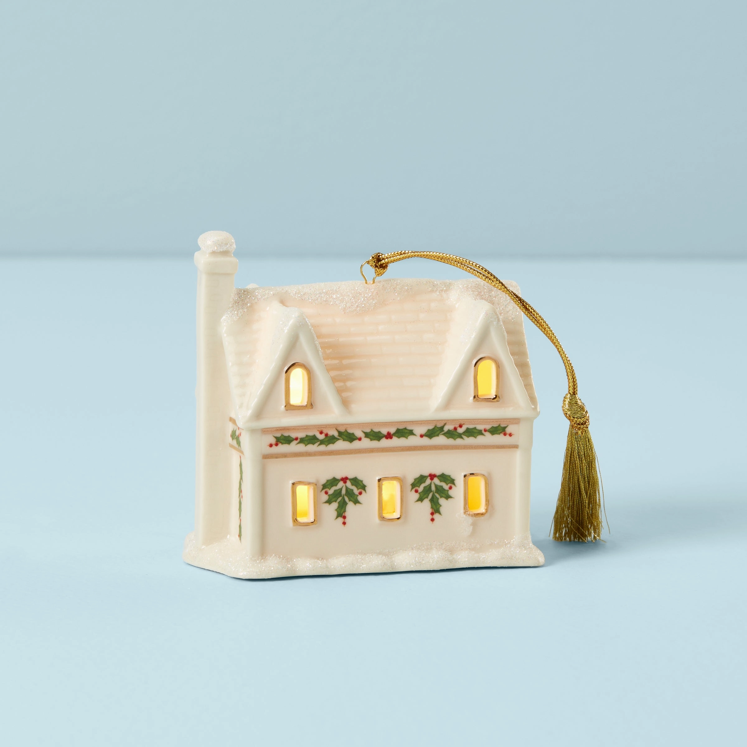 Christmas Village Toy Shop Lit Ornament