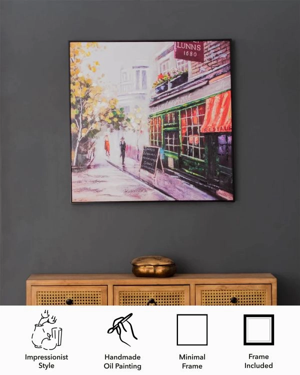 Cityscape II Semi Hand-made Wall Art - 32*32 Inch
