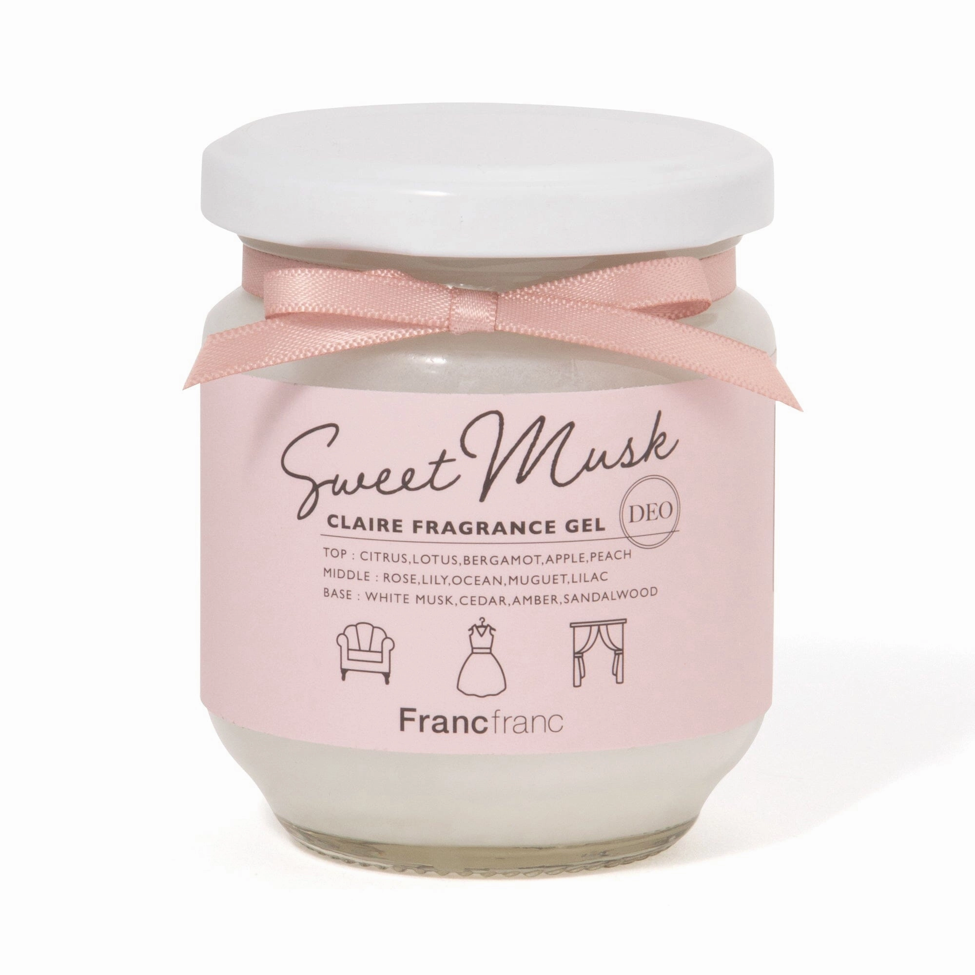 Claire Deodorizing Fragrance Gel Pink (Sweet Musk)