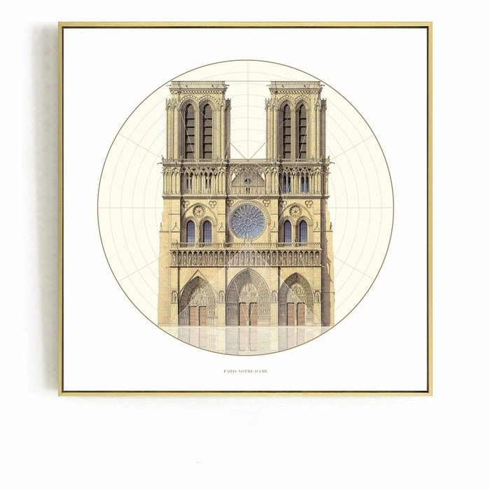 Classic Architecture Wall Art With Frame