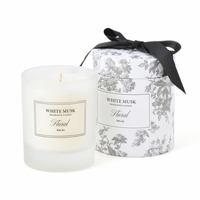 Classic Flower White Musk Floral Candledecorative vase ,Modern Ceramic Vase for Home Decoration 