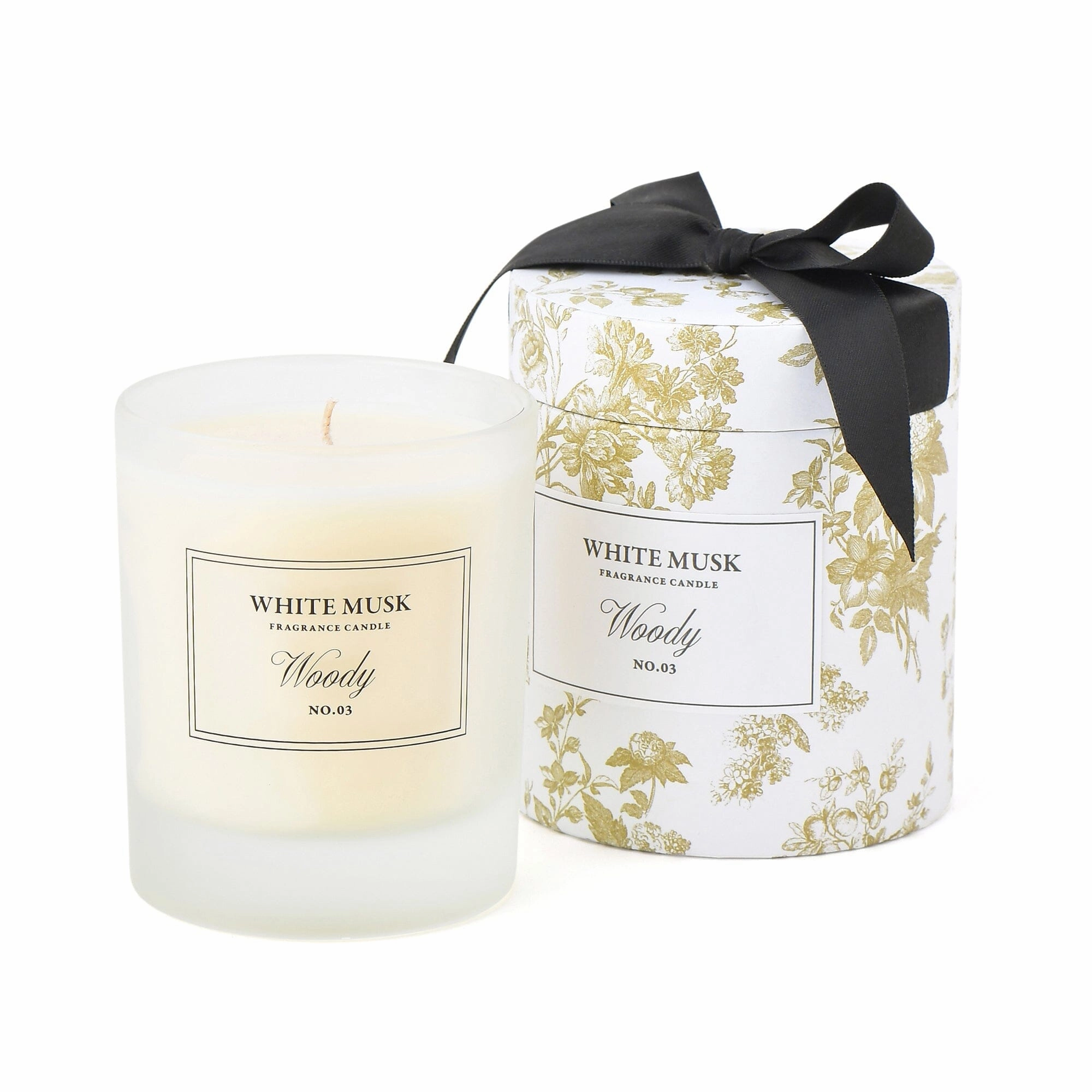 Classic Flower White Musk Woody Candledecorative vase ,Modern Ceramic Vase for Home Decoration 