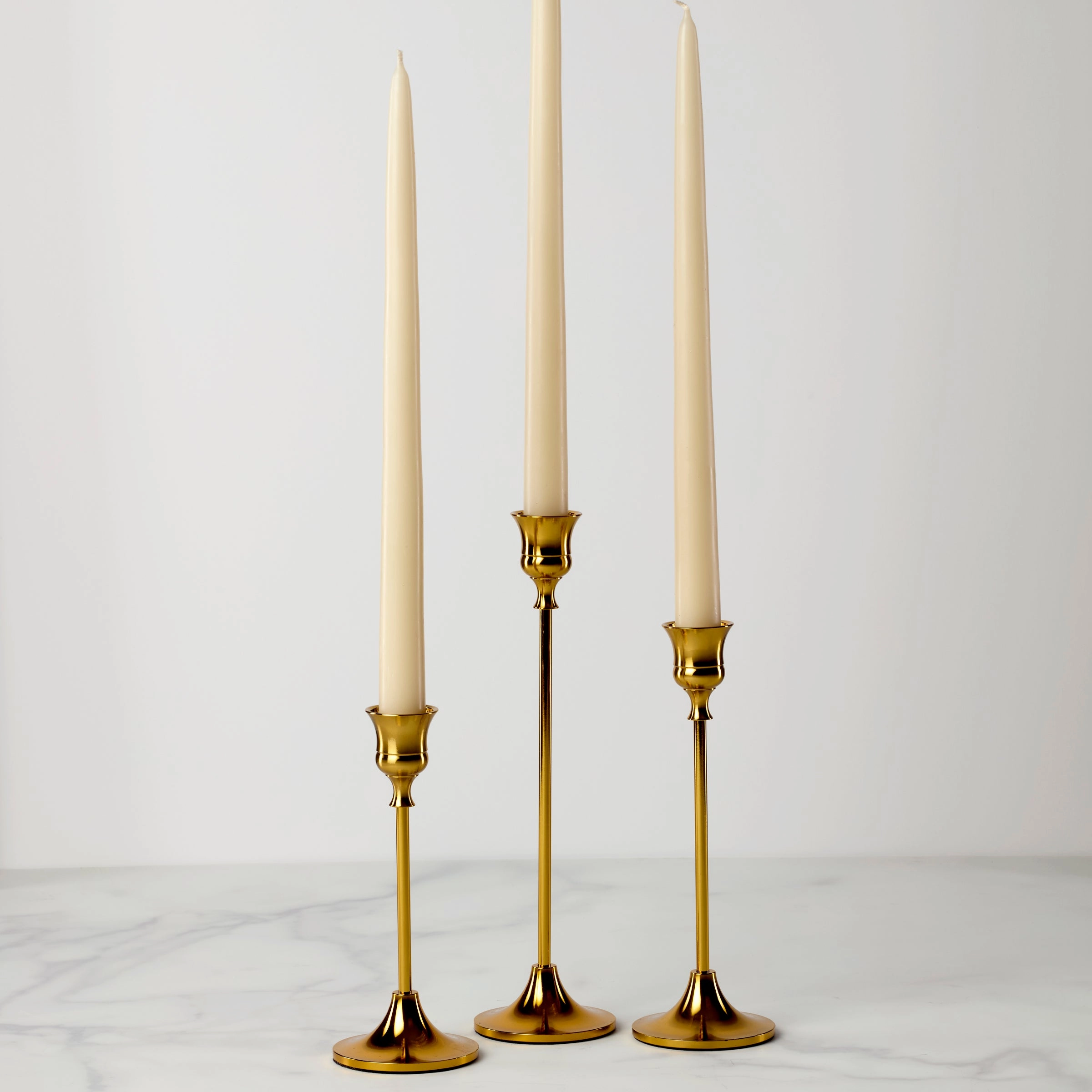 Classica 3-Piece Gold Candle Holder Set