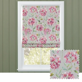 Clovelly Printed Cotton Made to Measure Roman Blinds Stonebedding sets ,throw blankets 